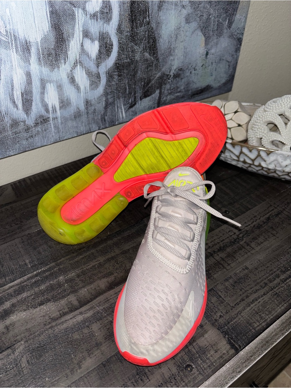 Nike Women's Air Max 270 'Neon' sneakers SZ 8.5 - Picture 5 of 14